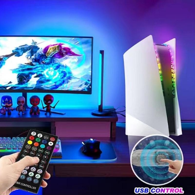 RGB LED Light Strip for Console 8 Colors 400 Effects DIY Decoration Accessories Flexible Tape Lights Strips