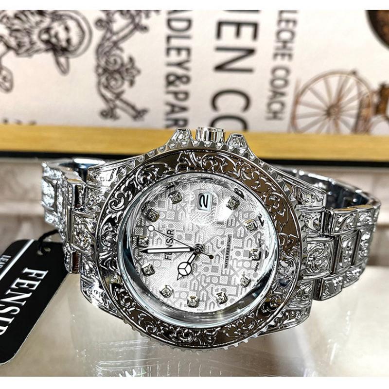 Uhr Herrenmode Retro Luxus Kreativ Stahlband Armbanduhr Analoge Uhren Leuchtzeiger Kalender Herren Quarz Armbanduhr Montre Homme