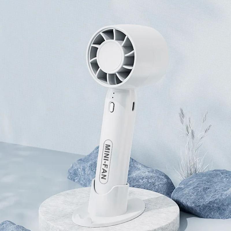 100 Speed Levels Mini Handheld Fan USB Rechargeable Cool Breeze LED Display for Makeup and Study