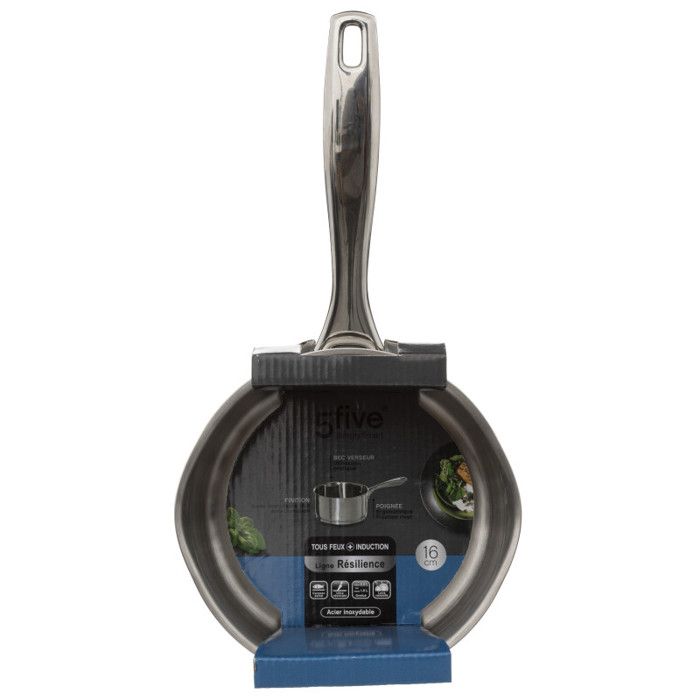 Casserole Acier inoxydable "Résilience" cuisson saine - Casserole Inox Résilience 16 cm