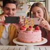 Birthday Cake Number Candle Holder Set, 0-9 Numbers Cake Topper, for Birthday Party Wedding Anniversary Cake Top Decoration