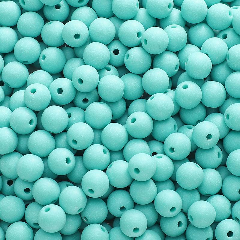 23-500Pcs Acrylic Beads Solid Colored Frosted Round Beads For DIY Bracelet Necklace Jewelry Making Accessories