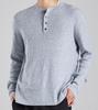 Beoteunseoul Wool Blend Layered Henley Neck Knit (Gray)