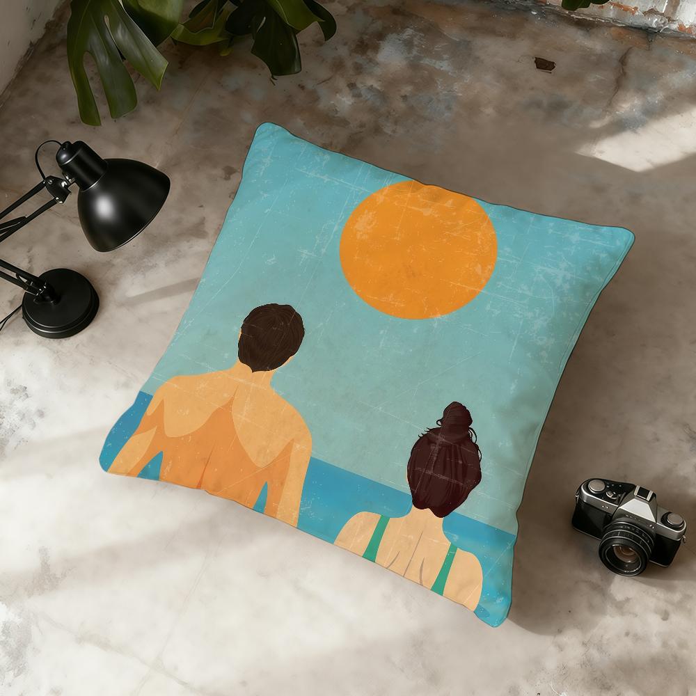 Nordic Style Abstract Art Figures cushion cover Home Office Convenient Nordic Simplicity Hit With Zipper Cushion Cover 30cmx30cm