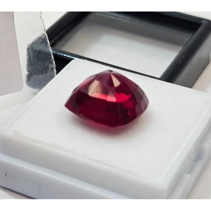 Beautiful Red Ruby Mozambique Cushion Cut 11-12 Ct Certified Loose Gemstone