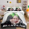Billie Eilish Artistic Portrait Bedding Duvet Cover Set Duvet Cover Pillowcases (1*Duvet Cover 2*Pillowcases, Without Duvet Insert)