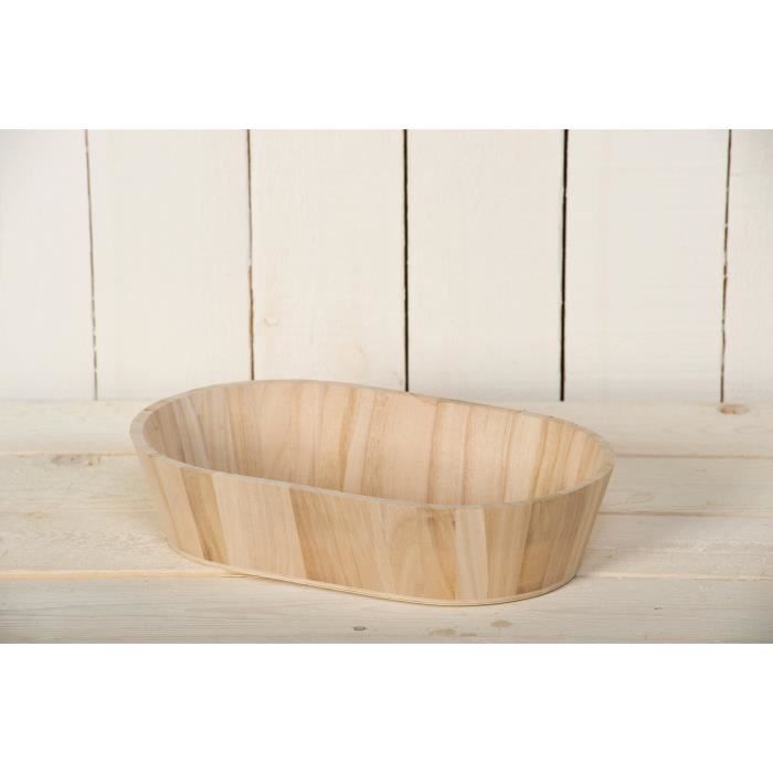 Corbeille Ovale - Artémio - 300 x 190 mm - Bois - Marron - Mixte