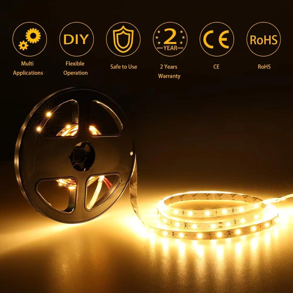 1PC Battery Box Strip Light Battery Powered LED Strip Light Suitable For Wardrobes Stairs Storage Rooms Counters Cabinets Beds