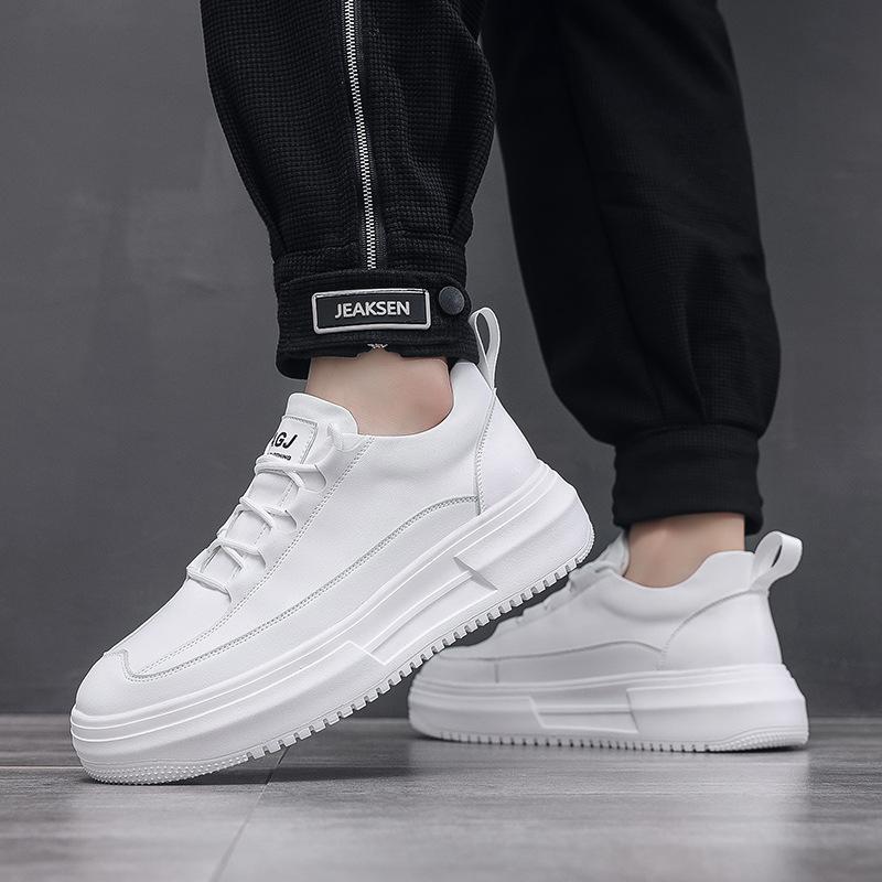 Men's Shoes Summer Platform White Shoes Lightweight Trend Board Shoes Men's Clothing with Fashion Shoes Wenzhou Shoes Spot