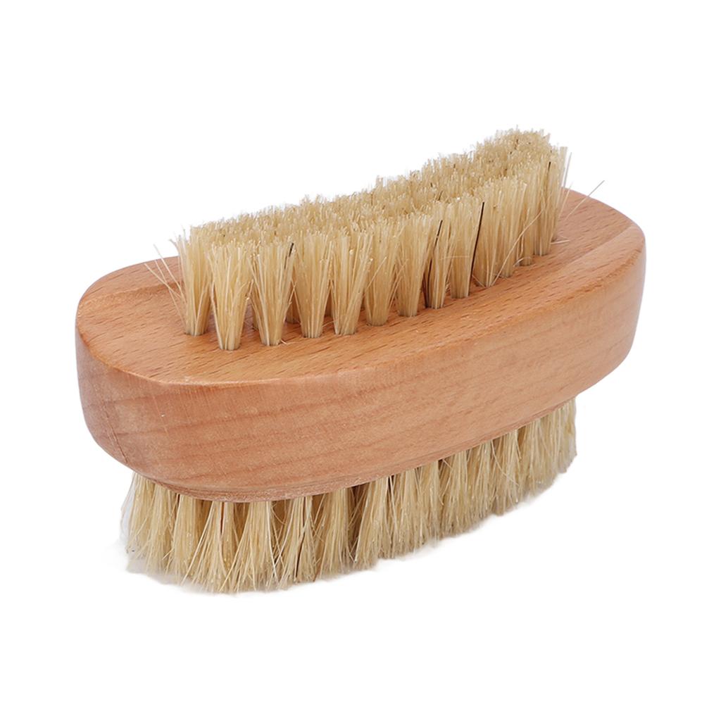 Toe Finger Nail Brush Wooden Double Sided Fingernail Toenail Cleaning Scrub Brush for Men Women