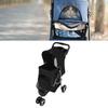 Pet Stroller Foldable Breathable Visible Mesh Dog Cat Carrier Cart with Storage Basket and Cup Holder for Outdoor