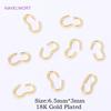 50Pcs 18K Gold Plated 3 Shape Clasps Connectors For Jewelry Making,Brass Connectors Clasps,DIY BraceletsMaking Accessories