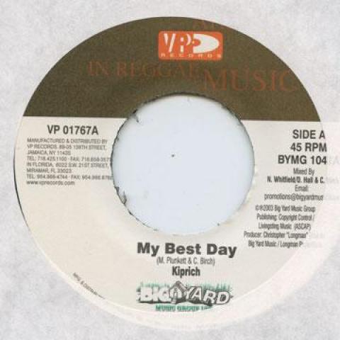 7inch Record KIPRICH - My Best Day BYMG1047 VP 2003 US Reggae, Ska & Dub