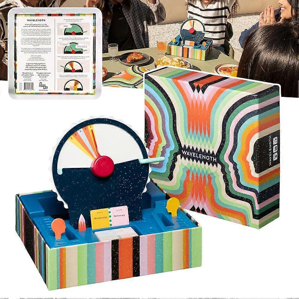 Wavelength Board Game—A Synchronised Wave Challenge, a Casual Party Card Game for 2 To 12 Players