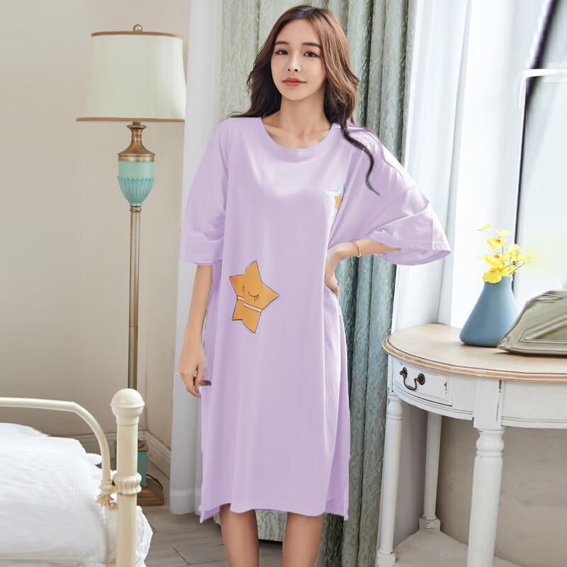Women s Loose Short Sleeve Plus Size Sleep Dress 175/XL