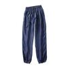 Thin Ice Silk Jeans Stretch High Waist Drawstring Harem Pants Loose All-match Beam Leg Nine-point Jeans