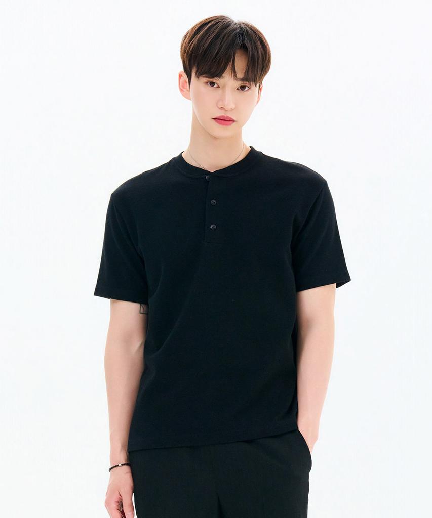 CHASECULT Men'S Henley Neck Short Sleeve T-Shirt-Fbrk5816D03
