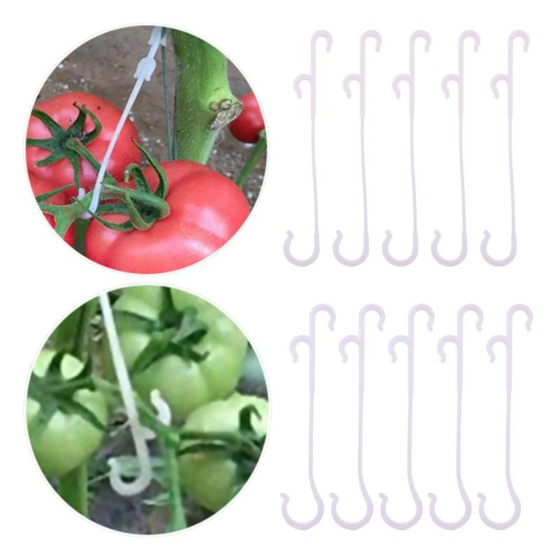 9.5/13/16cm Tomato Support J Shaped Ear Hook Clip Garden Vegetable Grape Vine Fastener Buckle Prevent Fruit Cluster Falling 50Pcs