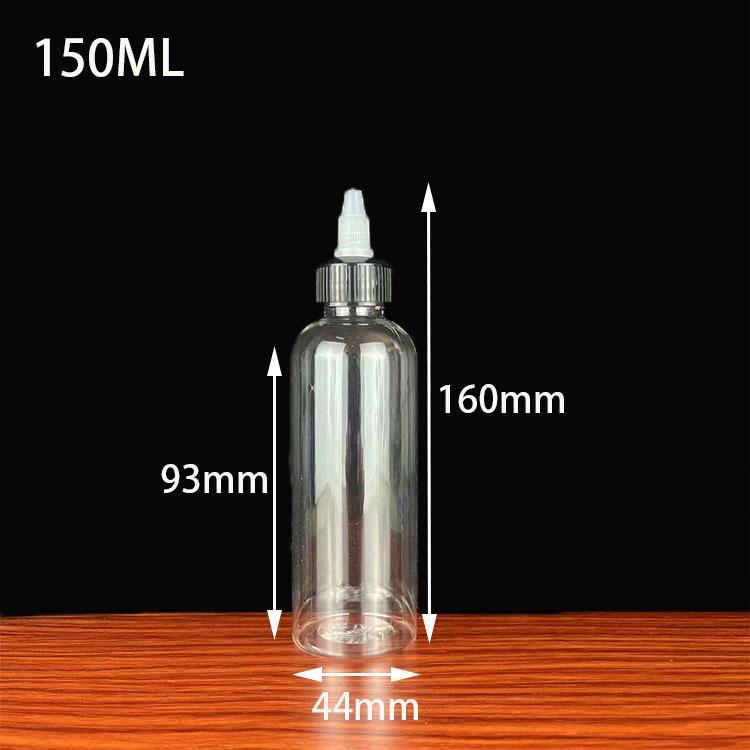 30, 50, 100ml Transparent PET Travel Bottle with Rotary Cap and Nozzle