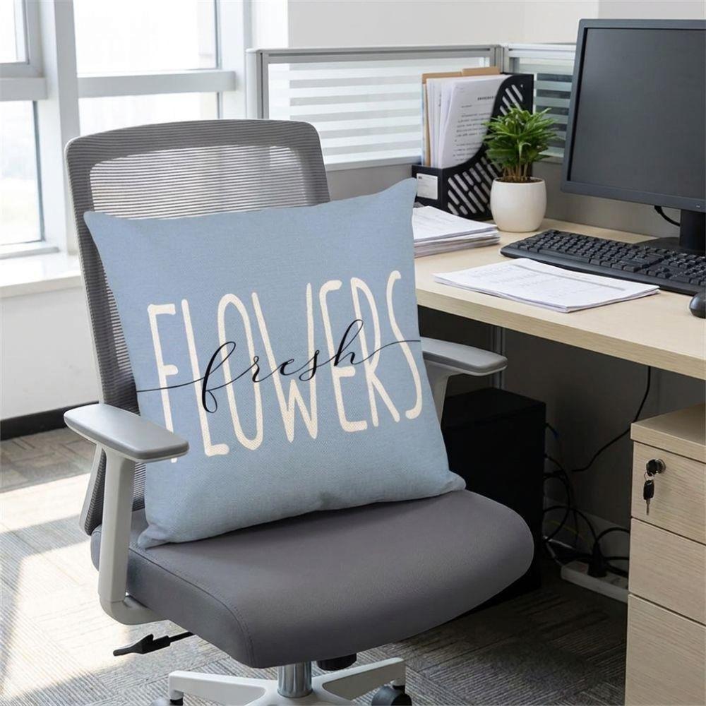 Linen Hydrangea Cushion Cover Flower Printed Cushion Case Pillowslip Throw Pillow Cover Bedroom