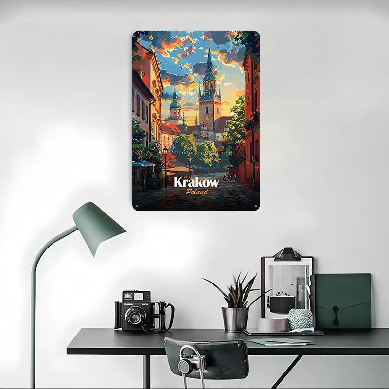 Krakow Decoration Home Decor Items Wall Art of Murals Vintage Decorations Bar Accessories House Interior Room Bedroom Gaming
