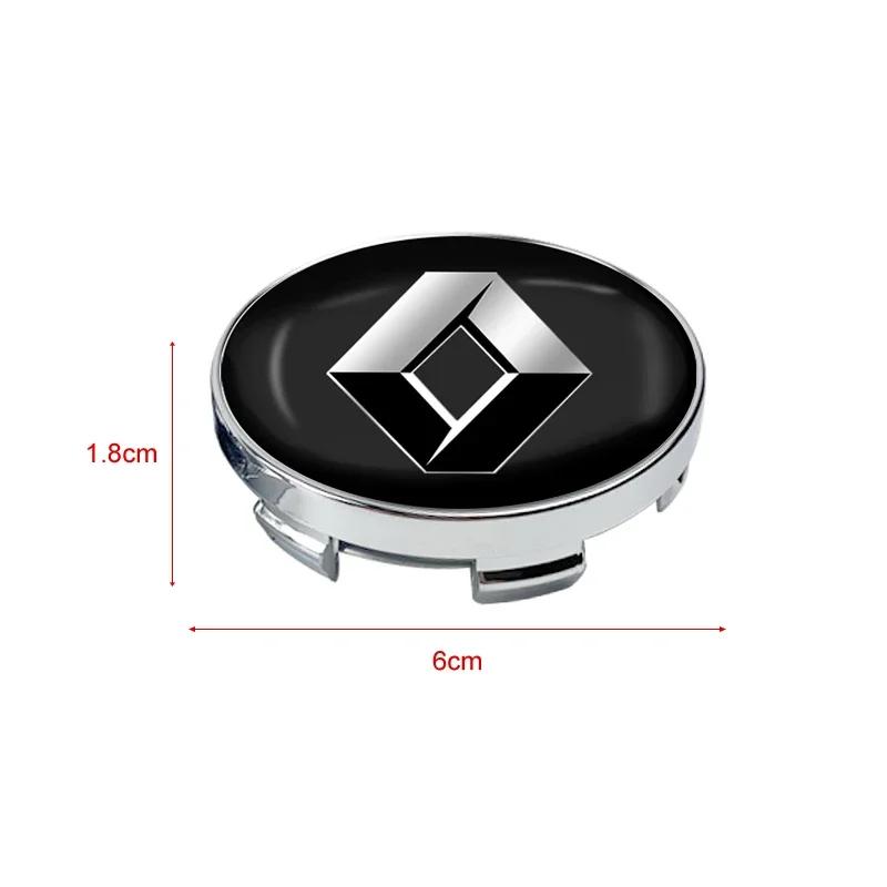 Car Wheel Center Hub Cap Car Rims Dust-proof Cover Hubcaps For Renault Koleos Clio Laguna 2 Megane 2 3 Duster Logan Accessories