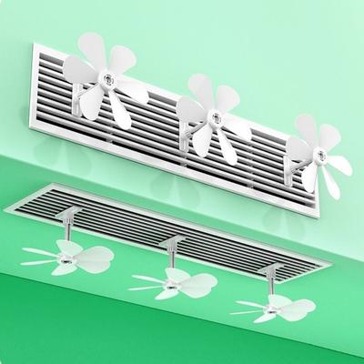3Pcs Wall Mounted Heat Vent Windshield Windmill Shaped Conditioning Guide Fan  Study Room