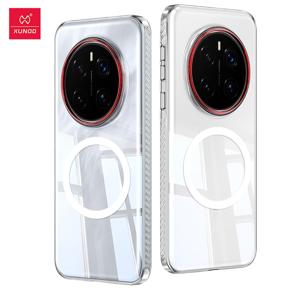 XUNDD Für Huawei Honor Magic7 Magic 7 Pro Hülle Kristallklar Transparentes Gehäuse Ultradünn Vergilbungsresistent PC Handyhülle Mit Magnetring