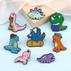 Adorable Kawaii Dinosaur Cartoon Brooch: Soft Animal Badge, Student Bag Pendant Ornament