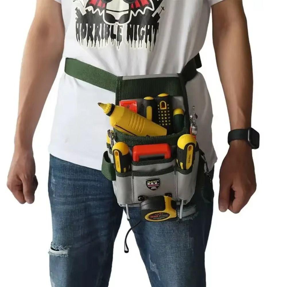 Small Tool Bag Heavy Duty Tool Belt Waist Bag Portable Electrician Tool Pocket Pouch