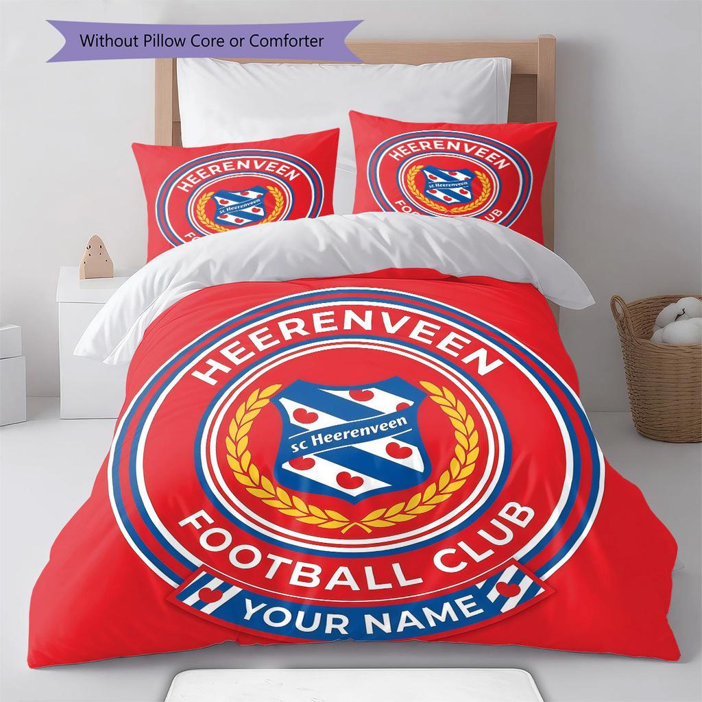 Custom Name SC Heerenveen2 Pattern Bedding Quilt Set  Home Decoration  Gift (1 * Duvet Cover + 2 * Pillowcase  Without Core)
