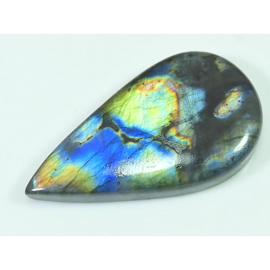 

24X42MM Natural Labradorite Purple Spectrolite Pear Cabochon Loose Gemstone SK-3286