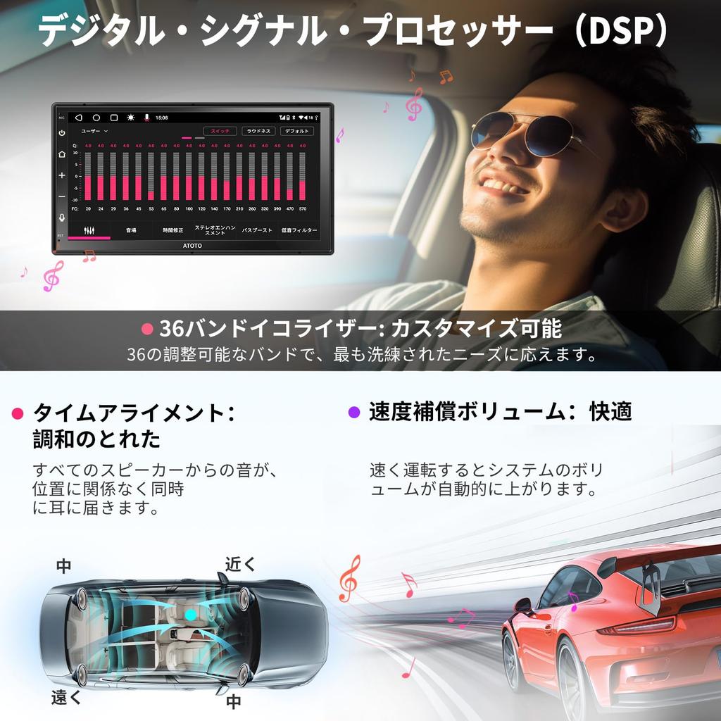 ATOTO A6 PF Android Audio Integrert 2DIN Bilstereo 7 Tommer QLED Berøring Trådløs CarPlay Trådløs Android Speiling Tethering Dobbel GPS HD 2G A6G2B7PF