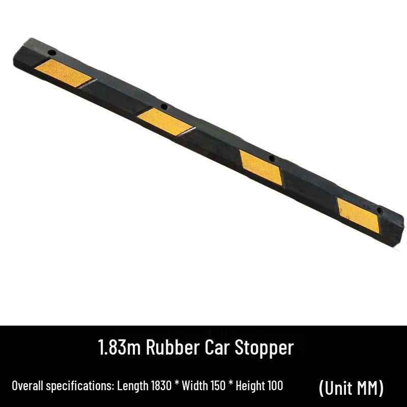 Rubber & Plastic Wheel Chock: Anti-Collision Parking Stopper for Garage and Reversing.