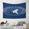 Minnesota Timberwolves Logo Design Pattern Wall Hanging Tapestry Decorative Tapestry Home Decor for Bedroom and Living Room