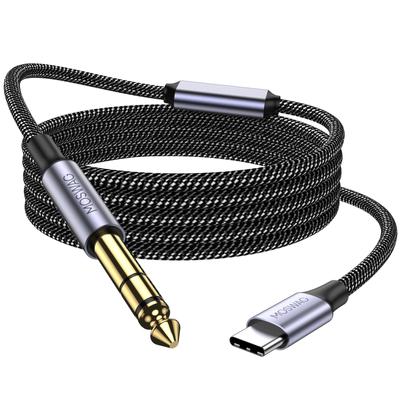 MOSWAG Recording To Audio Cable Guitar Cable Type C Recording Cable Adapter Type TRS Audio Cable Music Interface Cord Music Recording Cable Suitable