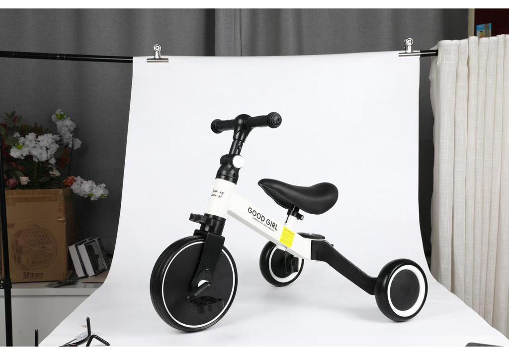 Children's 3-in-1 Transforming Tricycle: Pedal Trike, Rideable Scooter, Seatable Glider