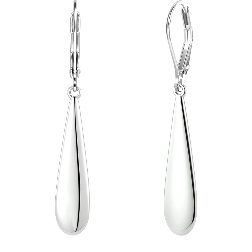 Paire de longues boucles d'oreilles en forme de larme, Bijoux en acier inoxydable pour femmes, Accessoires pour le quotidien, Accessoires de fête, Bijoux minimalistes, Boucles d'oreilles élégantes