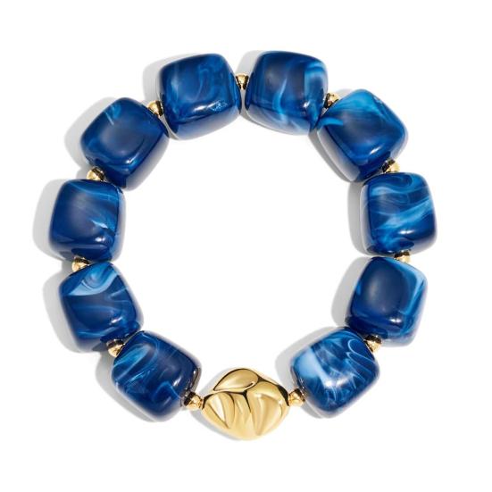 Boho Beaded Bracelets Colorful Acrylic Beads Bracelets Adjustable Length Lightweight Bracelets Lightweight Jewelry for Women Girls Daily Wear