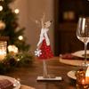 Christmas Decoration Tabletop Wooden Reindeer Lightweight Red Deer