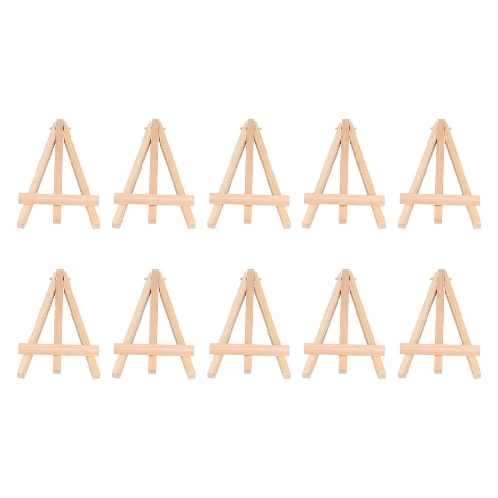 10Pcs Stand, Premium Pine Wood sel Stand Multifunctional Foldable Lightweight, with No Need Assembly, for Painting Photos Postcard Display