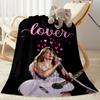 Love Music Festival Blanket Comfortable Great for Chair Couch Livingroom Four Seasons Universal Playful Design Perfect Gift for Relatives and Friends