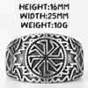Vintage Viking Norse Mythology Stainless Steel Ring for Men Punk Hip Hop Jewelry Gift Boyfriend Creative Design