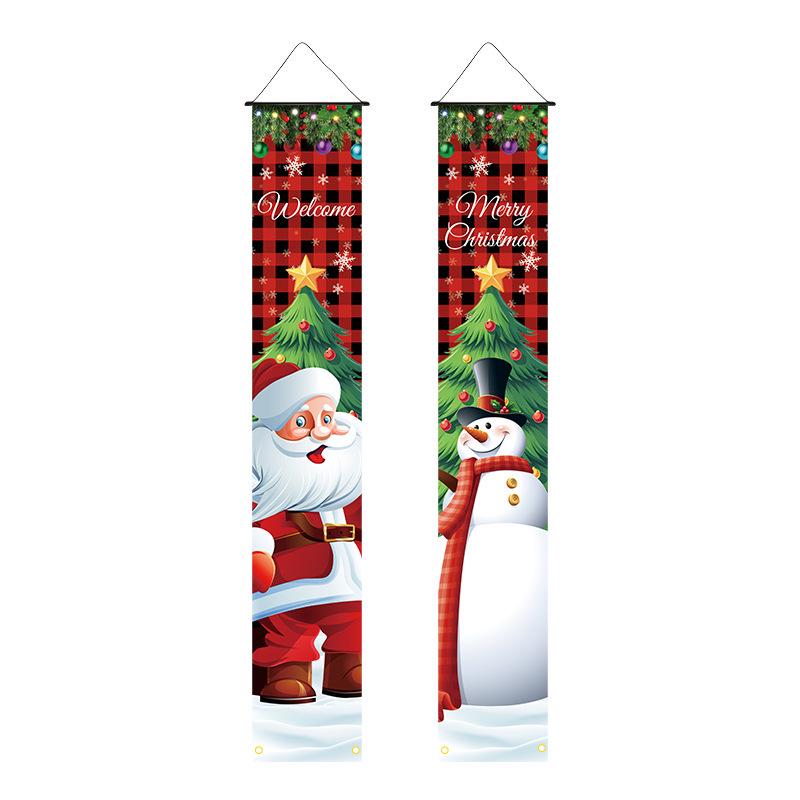 Christmas Nutcracker Couplets Door Curtain Flags | Festive Porch Decor