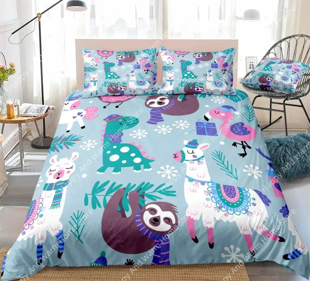 Dżungla Zwierzęta Miękka Poszewka na Kołdrę Rozmiar King/Queen Rośliny Tropikalne Liście Palmy Pościel dla Chłopców Tygrys Dzikie Zwierzęta 2/3 szt. Poliester Wygodna Poszewka na Kołdrę