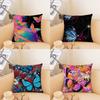 Magical Colorful Butterfly Pillow Case Fashion Square Pillowcase Bedroom Sofa Room Ins Decoration Leisure