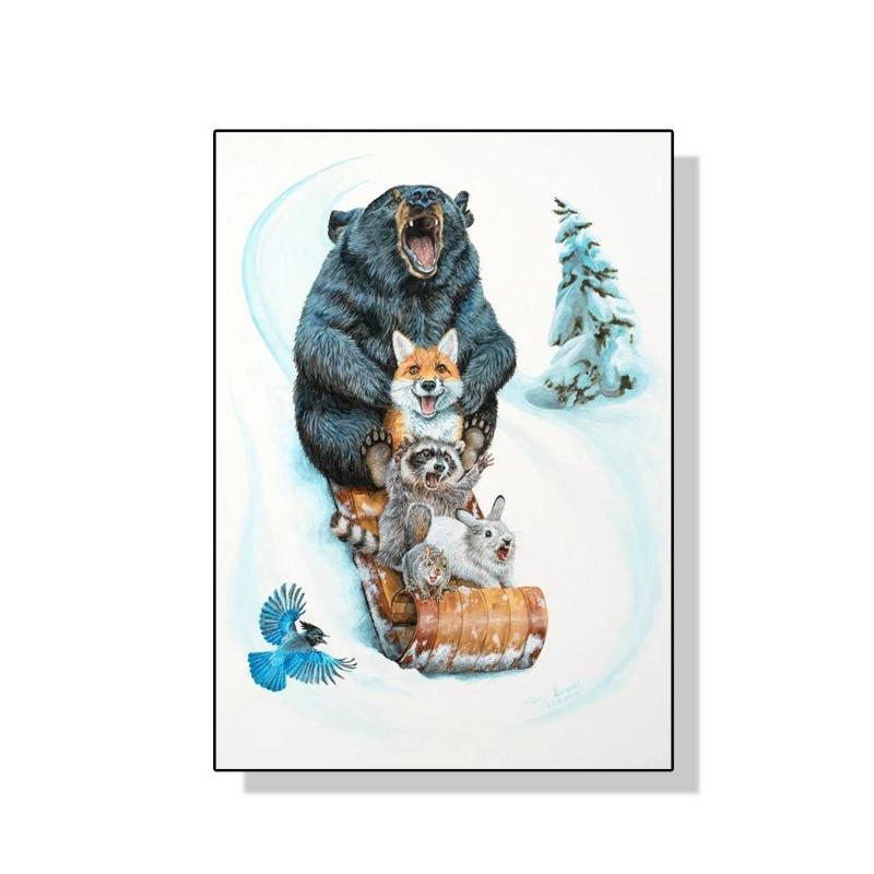 

Причудливые животные campadoodle енот гангстер постер холст живопись абстрактное настенное искусство живопись для украшения гостиной дома 21*30cm No Frame