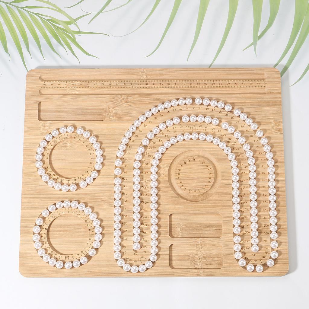 1pc Natural Bamboo Rectangle Beading Tray For Jewelry Bracelet Making and Other Jewelry Necklaces Design Beading DIY Mats Trays