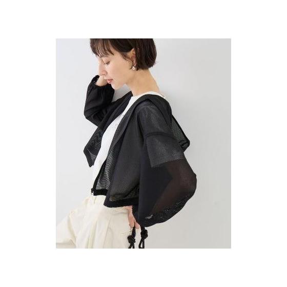 ROPE PICNIC Tangled Hoodie Zip Blouson (Black (01))