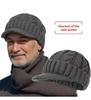 Big Size 65cm Keep Warm Beanies for Men Outdoor Short Brim Duck Tongue Cap Winter Plush Thick Fried Dough Twists Knitting Hat